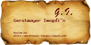 Gerstmayer Imogén névjegykártya